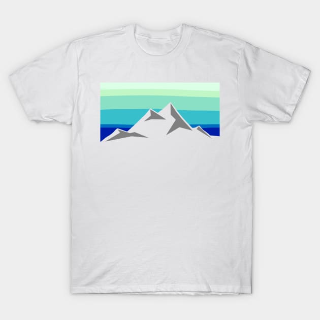 mountain in blues T-Shirt by pholange